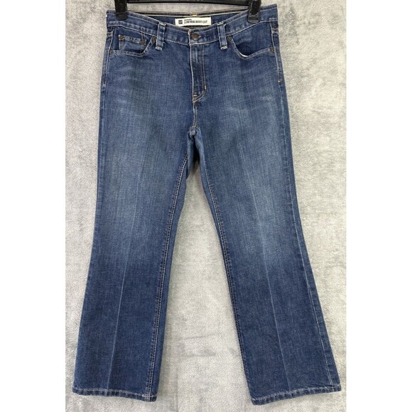Gap Women's 10 Low‎ Rise Boot Cut Ankle Blue Jeans Classic Flare Western Y2K 90s - Picture 1 of 12